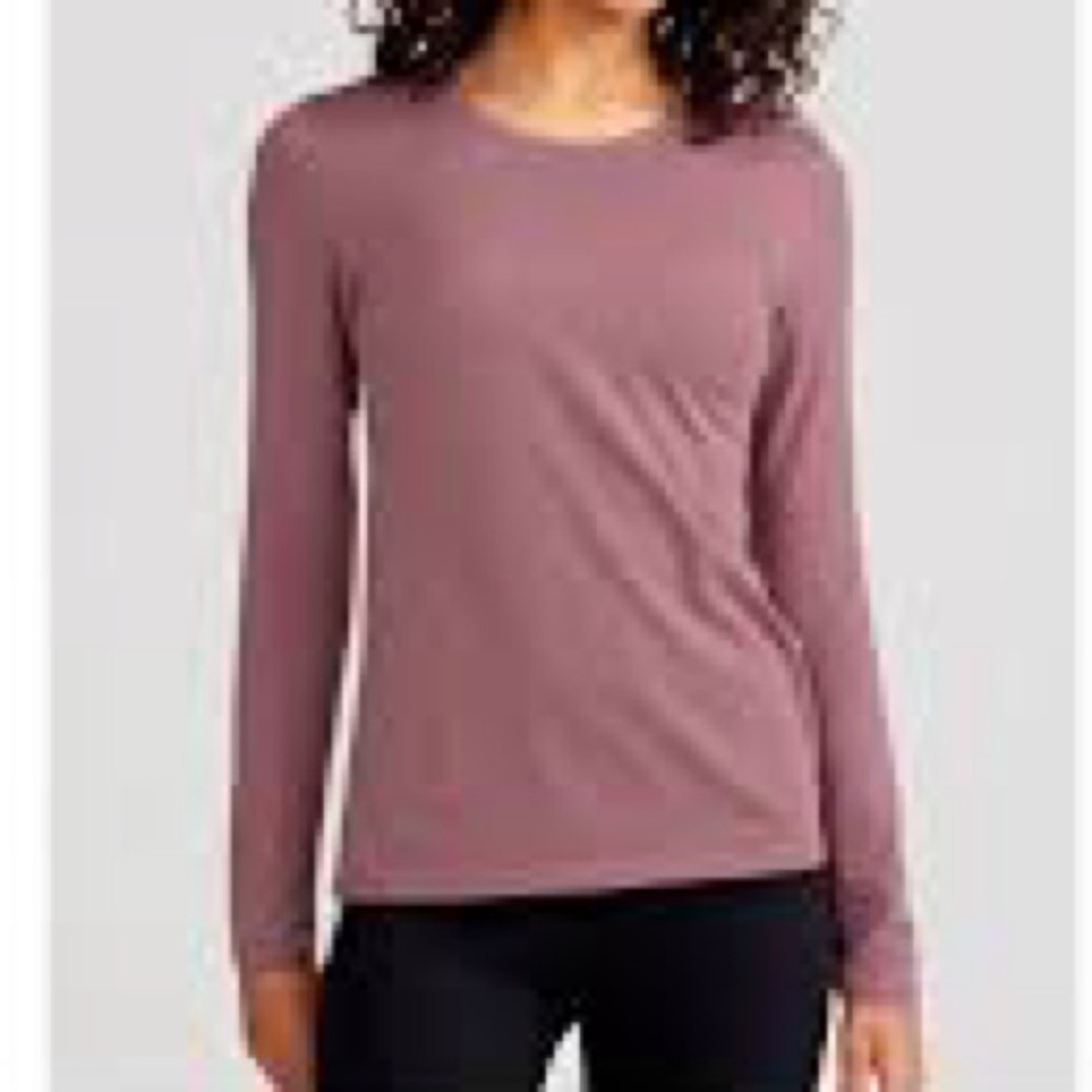 Polarmax mauve Fitted Long Sleeve T-Shirt